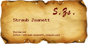 Straub Zsanett névjegykártya