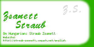 zsanett straub business card